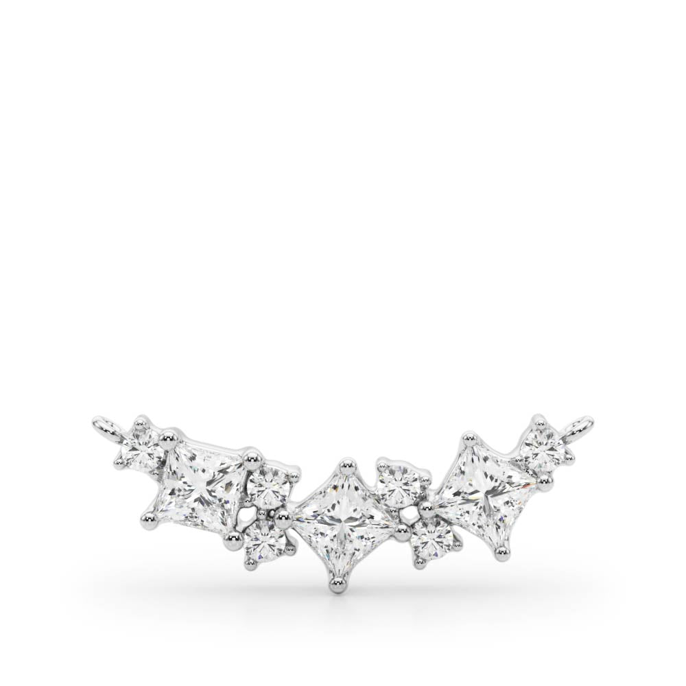 Round Princess Cut & Neck Center Diamond Pendant · 0.58 ct tw
