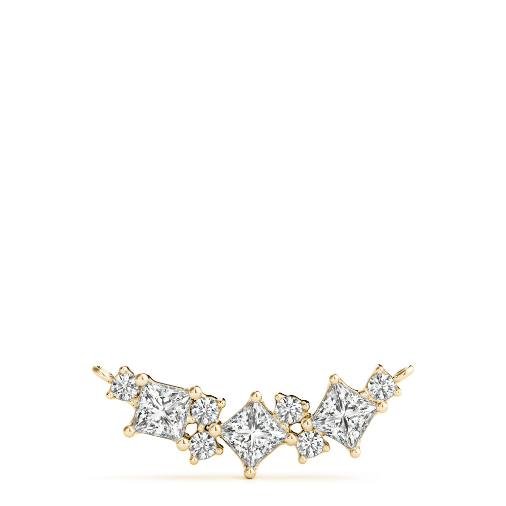 Round Princess Cut & Neck Center Diamond Pendant · 0.58 ct tw