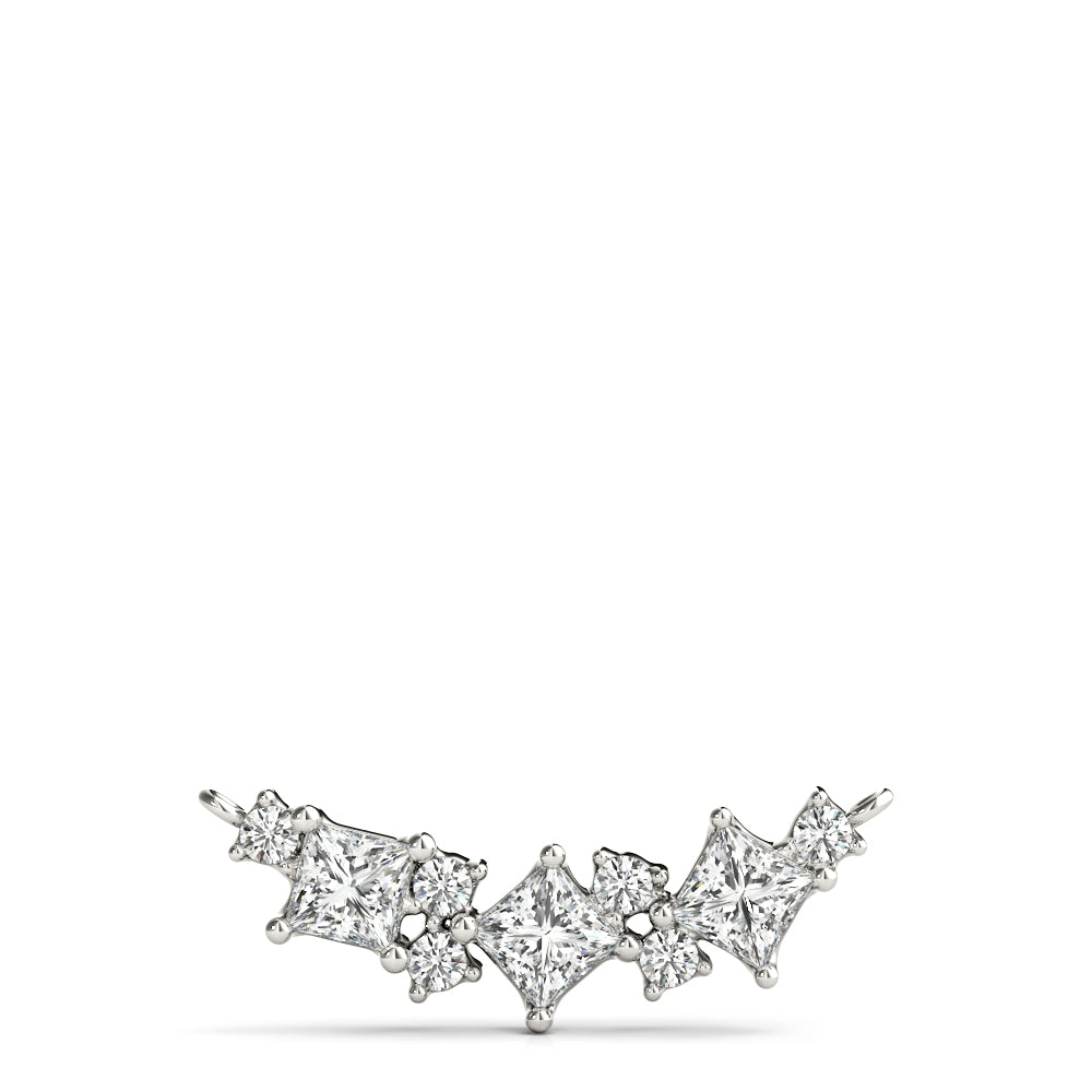 Round Princess Cut & Neck Center Diamond Pendant · 0.58 ct tw