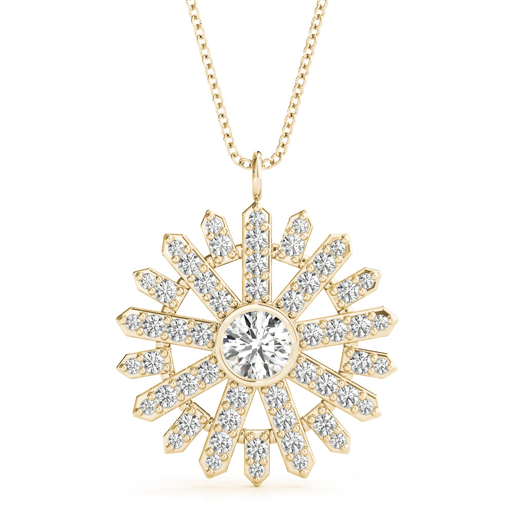 Round Fashion Diamond Pendant · 0.68 ct tw