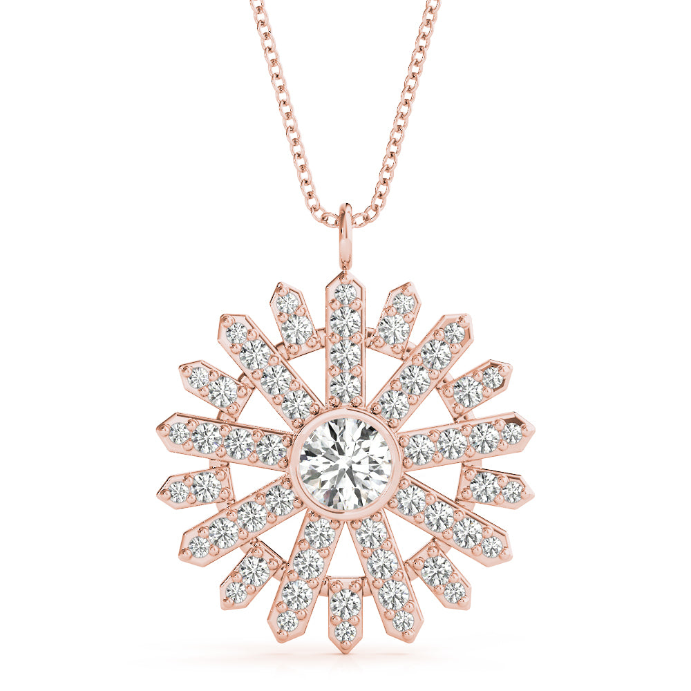 Round Fashion Diamond Pendant · 0.68 ct tw
