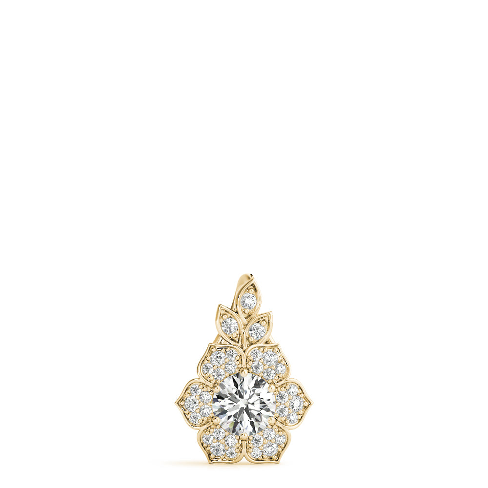 Round Flower Diamond Pendant · 0.70 ct tw