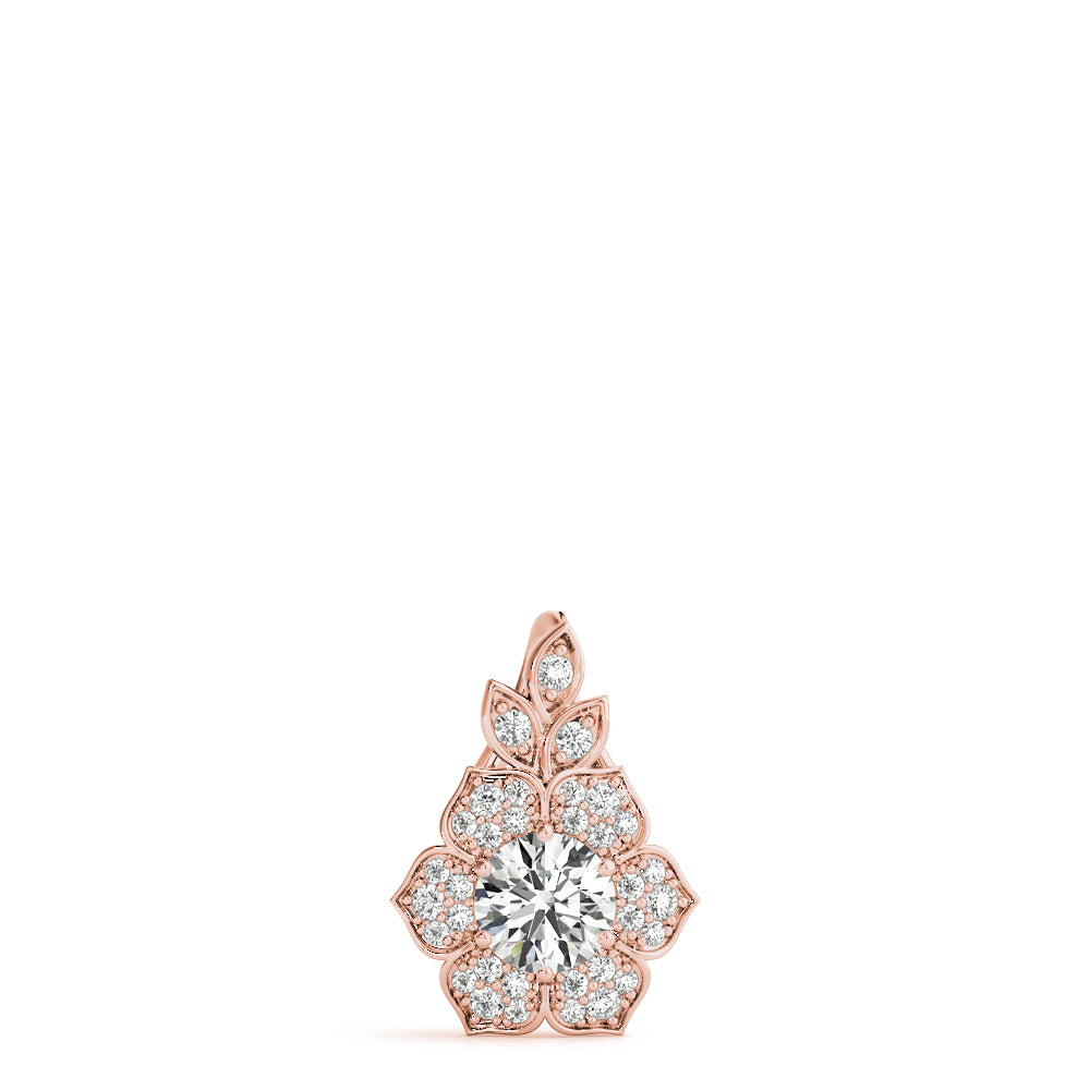 Round Flower Diamond Pendant · 0.70 ct tw