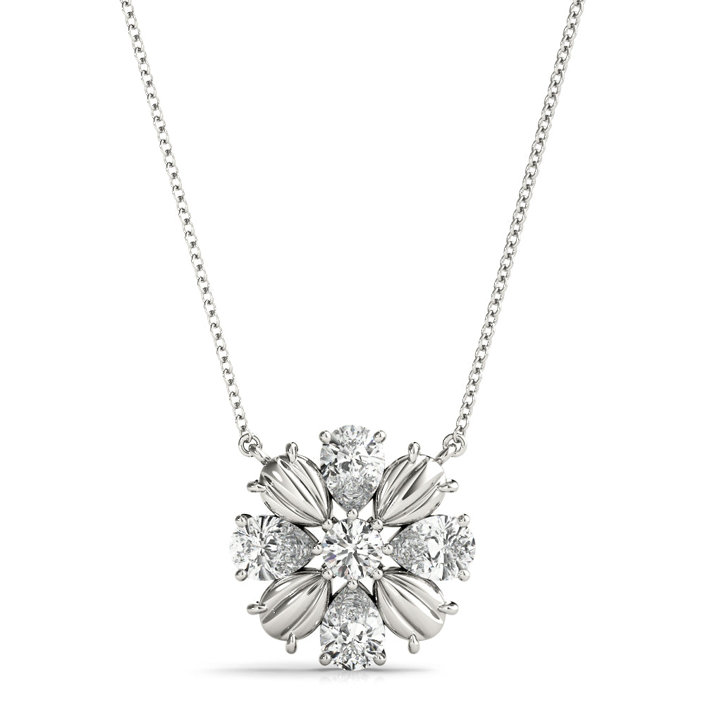Flower Diamond Pendant · 0.74 ct tw