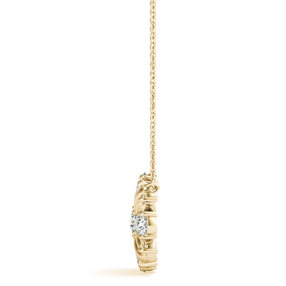 Flower Diamond Pendant · 0.74 ct tw
