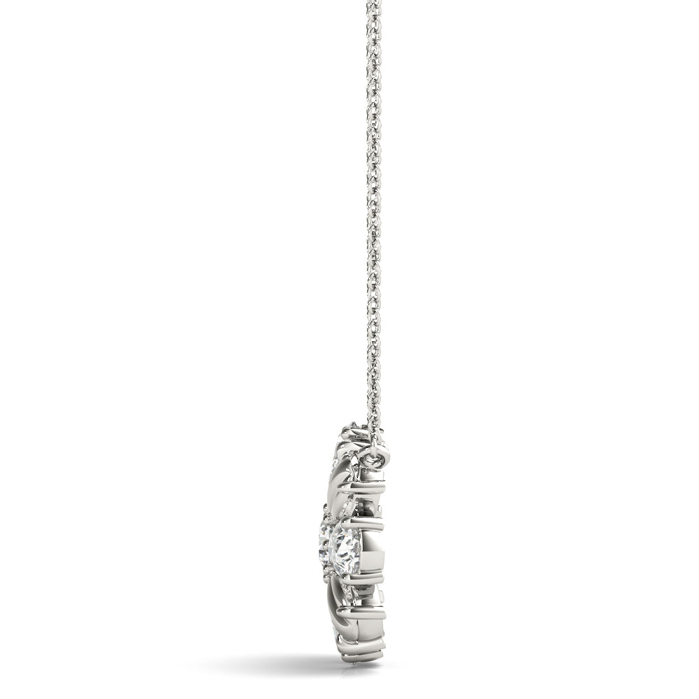 Flower Diamond Pendant · 0.74 ct tw