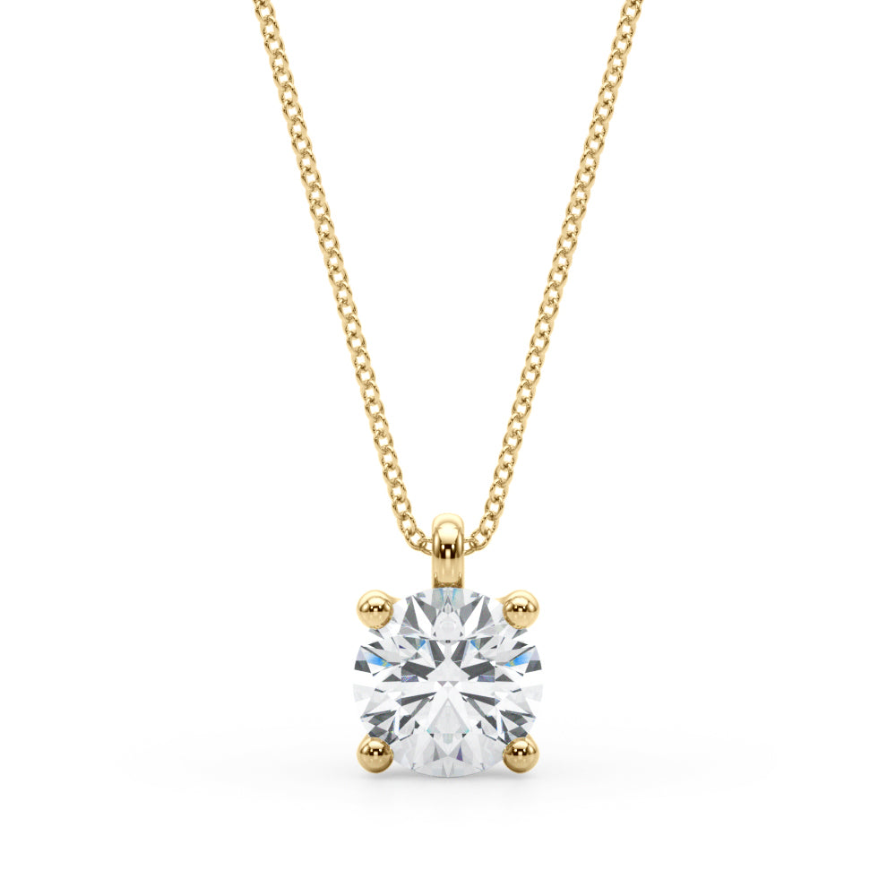Round Diamond Solitaire Pendant · 0.50 ct tw