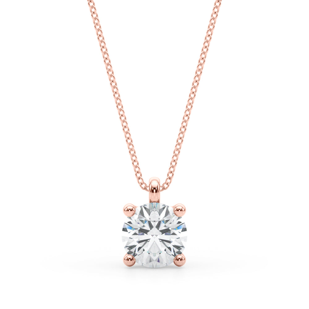 Round Diamond Solitaire Pendant · 0.50 ct tw