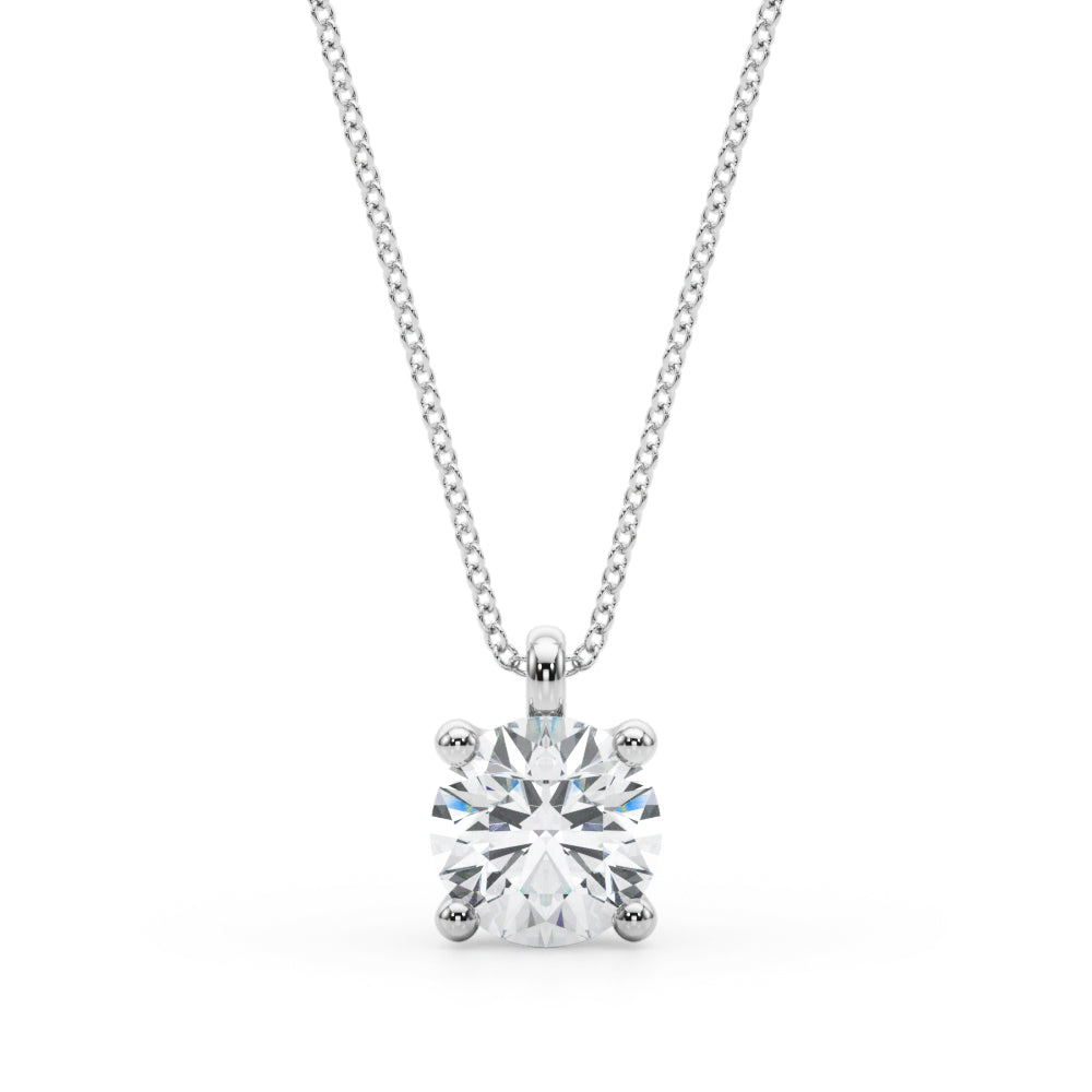 Round Diamond Solitaire Pendant · 0.50 ct tw