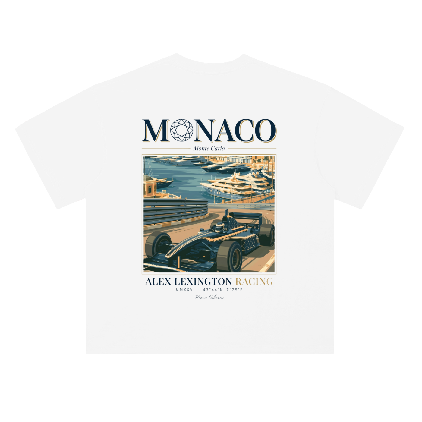 Monaco Racing Heavyweight Drop Shoulder Cotton T-Shirt