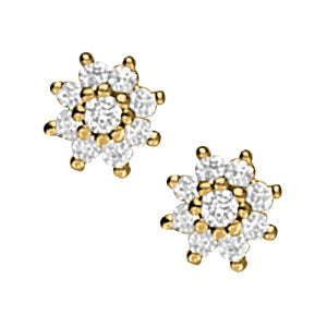Cluster Diamond Earrings · 0.31 ct tw