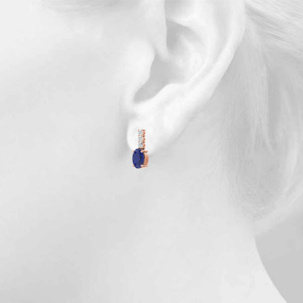 Oval Gemstone Earrings · 0.21 ct tw