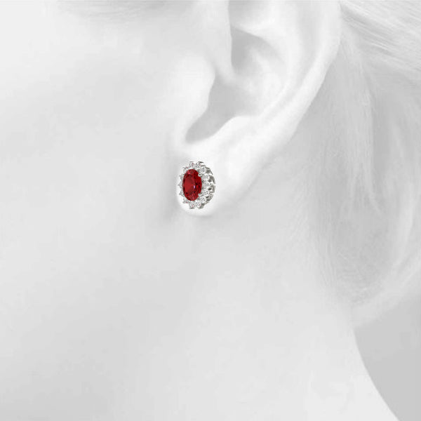 Oval Gemstone Earrings · 0.84 ct tw