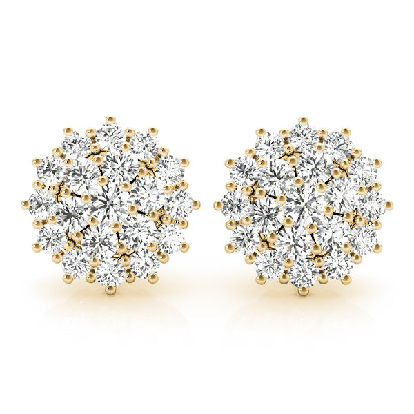 Cluster Diamond Earrings · 1.00 ct tw