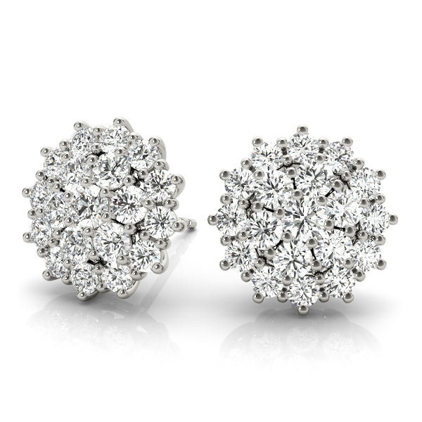 Cluster Diamond Earrings · 2.02 ct tw