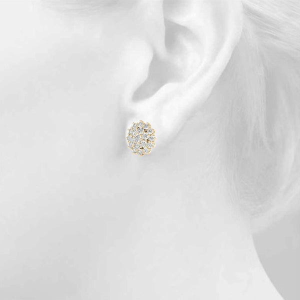 Cluster Diamond Earrings · 1.00 ct tw
