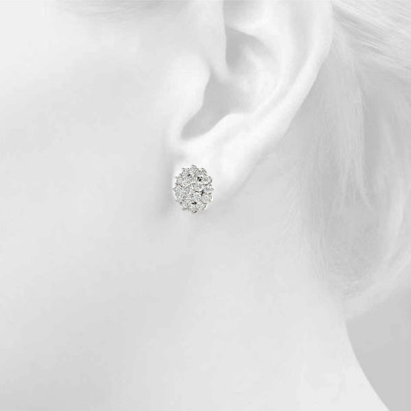Cluster Diamond Earrings · 1.00 ct tw