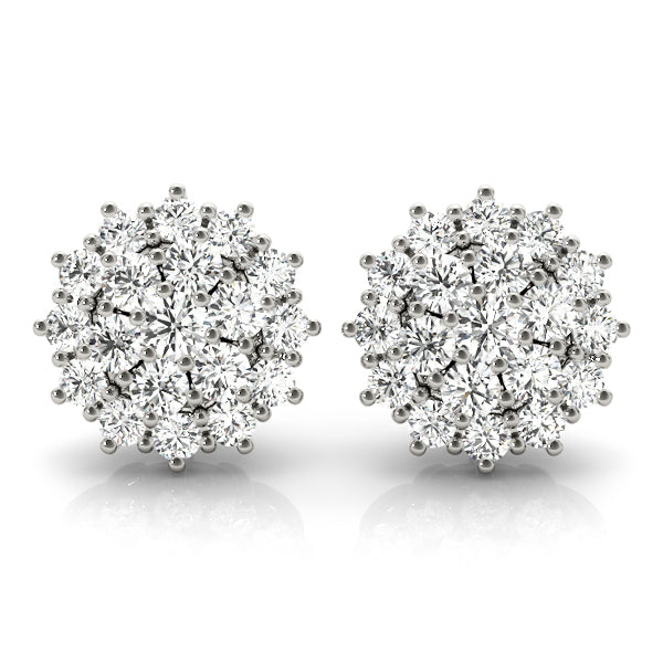 Cluster Diamond Earrings · 1.00 ct tw