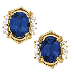 Oval Gemstone Earrings · 0.40 ct tw