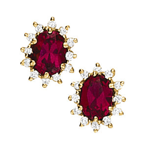 Oval Gemstone Earrings · 0.24 ct tw
