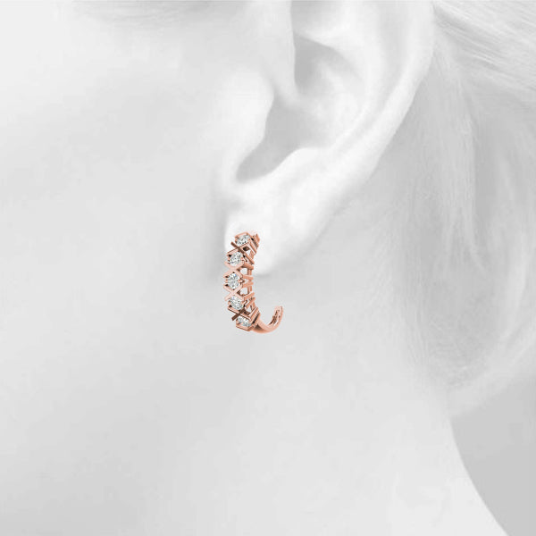 J-hoops Diamond Hoop · 0.50 ct tw