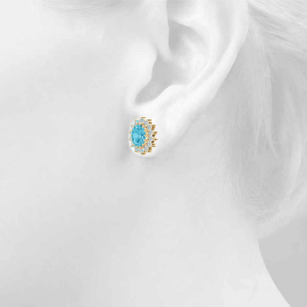 Oval Gemstone Earrings · 0.70 ct tw