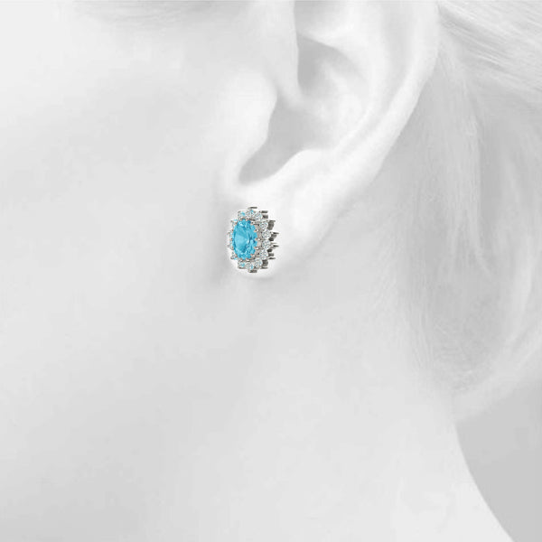 Oval Gemstone Earrings · 0.70 ct tw