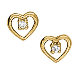 Round Single Stone Diamond Earrings · 0.02 ct tw