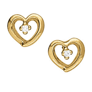 Round Single Stone Diamond Earrings · 0.05 ct tw