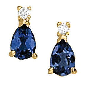 Pear Gemstone Earrings · 0.05 ct tw