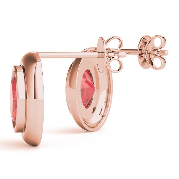 Oval Gemstone Earrings
