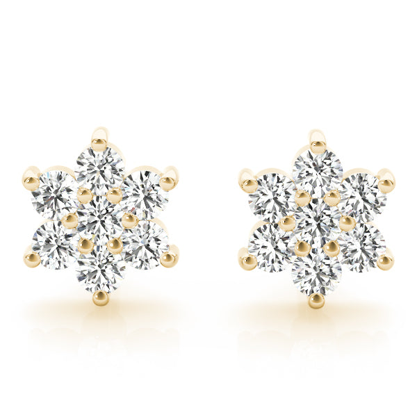 Cluster Diamond Earrings · 0.21 ct tw