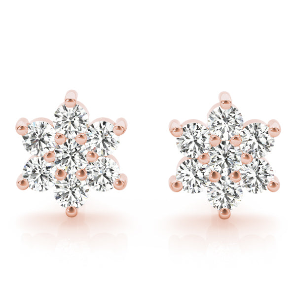 Cluster Diamond Earrings · 0.21 ct tw