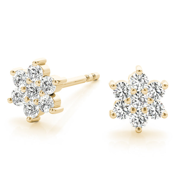 Cluster Diamond Earrings · 0.21 ct tw