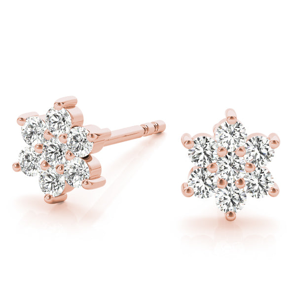 Cluster Diamond Earrings · 0.21 ct tw