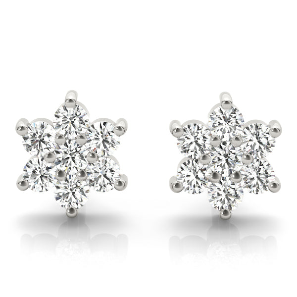 Cluster Diamond Earrings · 0.21 ct tw