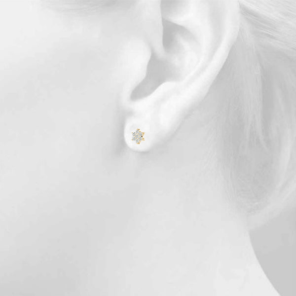 Cluster Diamond Earrings · 0.21 ct tw
