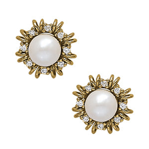 Pearl Gemstone Earrings · 0.24 ct tw