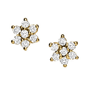 Cluster Diamond Earrings · 0.34 ct tw