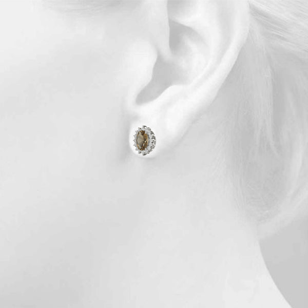 Oval Gemstone Earrings · 0.48 ct tw
