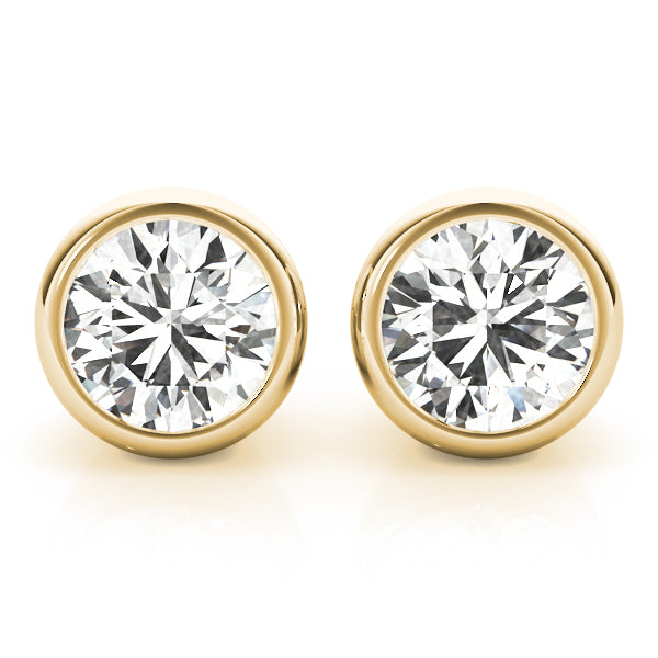 Round Single Stone Diamond Earrings · 0.14 ct tw