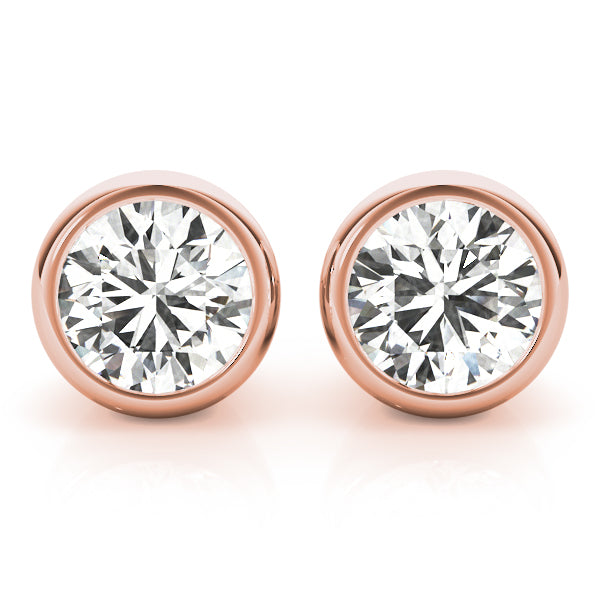 Round Single Stone Diamond Earrings · 1.00 ct tw