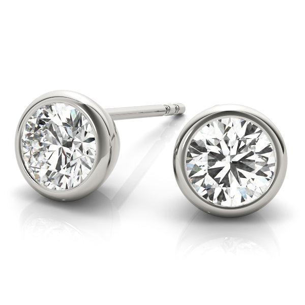 Round Single Stone Diamond Earrings · 0.14 ct tw