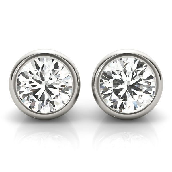 Round Single Stone Diamond Earrings · 0.14 ct tw