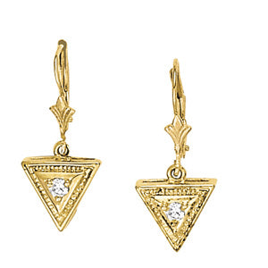 Round Single Stone Diamond Earrings · 0.10 ct tw