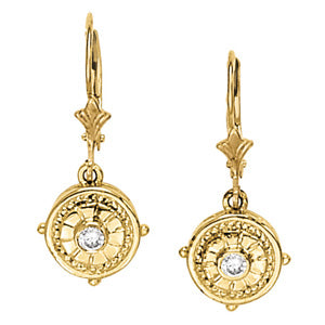 Round Single Stone Diamond Earrings · 0.06 ct tw