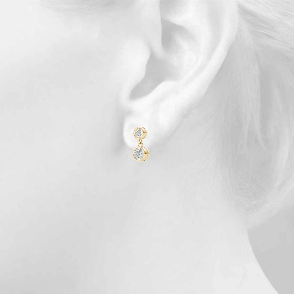 Round Single Stone Diamond Earrings · 0.50 ct tw