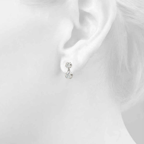 Round Single Stone Diamond Earrings · 0.50 ct tw