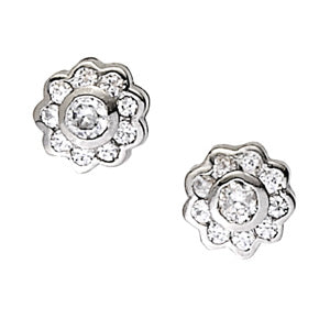 Cluster Diamond Earrings · 1.04 ct tw