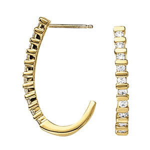 J-hoops Diamond Hoop · 0.50 ct tw